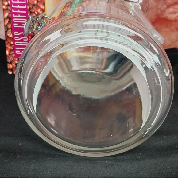 Dunkin Donuts Vintage 1996 Glass Coffee Bean Canister With Scoop! Holds 1 lb - Picture 8 of 15